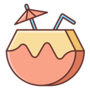 food and restaurant,party,alcohol,drinking,alcoholic drinks,cocktail,coconut,straw,coconut drink